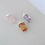 Miniatura: Pingente Prata 925 com Pedra Natural Ametista, Citrino e Quartzo Rosa. Com 2.5cm