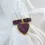 Miniatura: Anel com Pingente de coração cravejado de  Zircônias Rosa.  Folheado ouro 18k