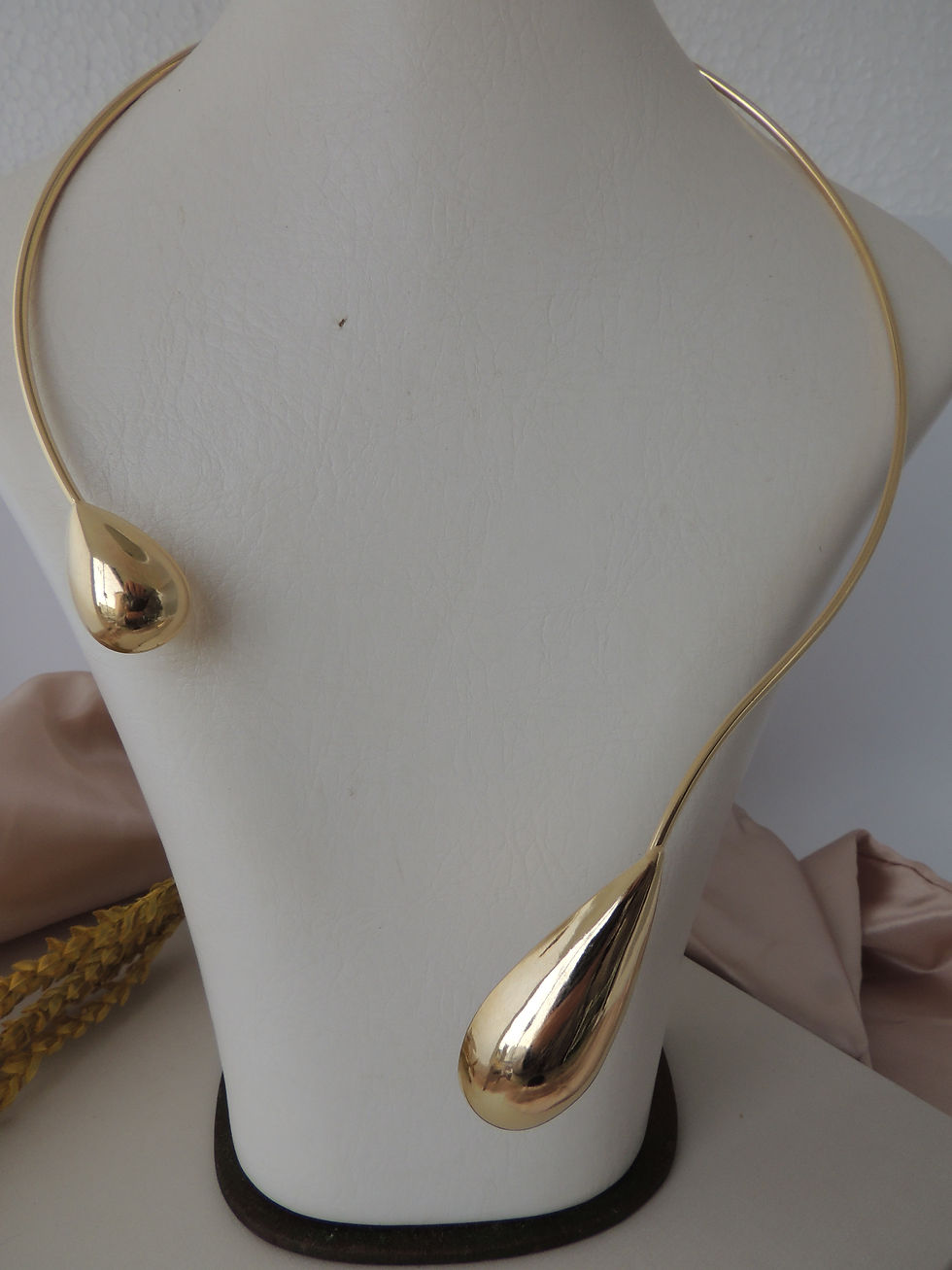 Miniatura: Gargantilha Choker Gota aro 30 cm + extensor. Folheado ouro 18k