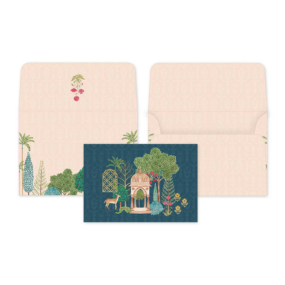 Thumbnail: Pichwai Fold Cards With Envelopes (Set of 20)