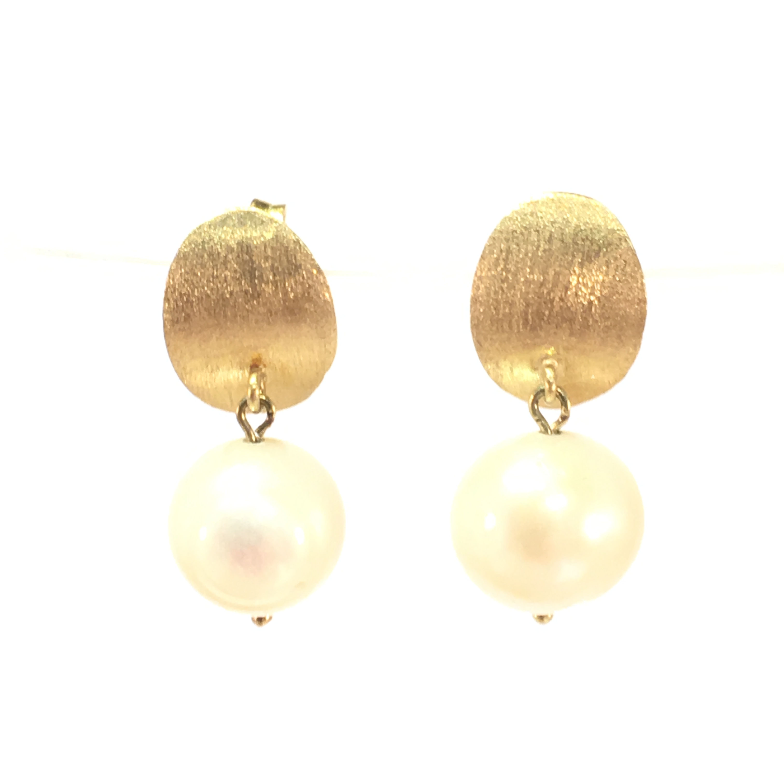 Pearl and Gold Earrings