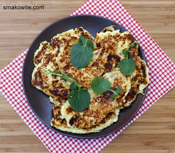 placki z kaszy jaglanej i twarogu
