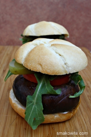 burgery z pieczarkami