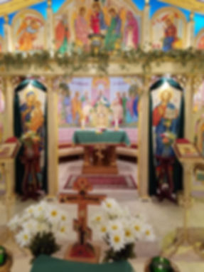 iconostasis at Saints Cyril and Methodius Byzantine Catholic Church in Fort Pierce Florida