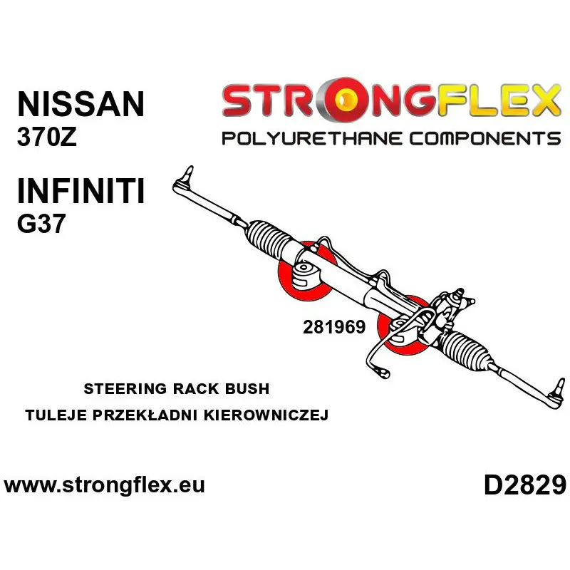 Miniaturbild: Skizze Einbaubild, Strongflex Buchsen in Rot.