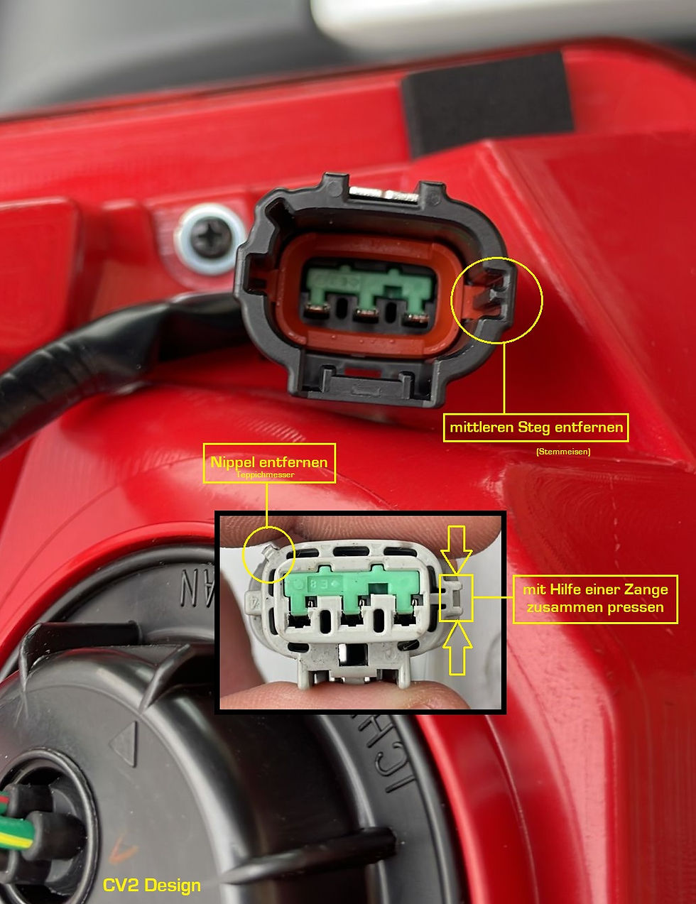 Thumbnail: LED-Rückleuchten-Stecker für den Nissan 350Z/Z33.