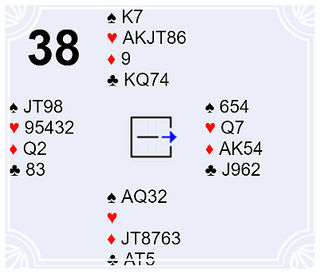 ביצוע חוזה של 4H עם 6 שליטים בלבד... ושתי לקיחות עודפות... לזכרו של יריב
