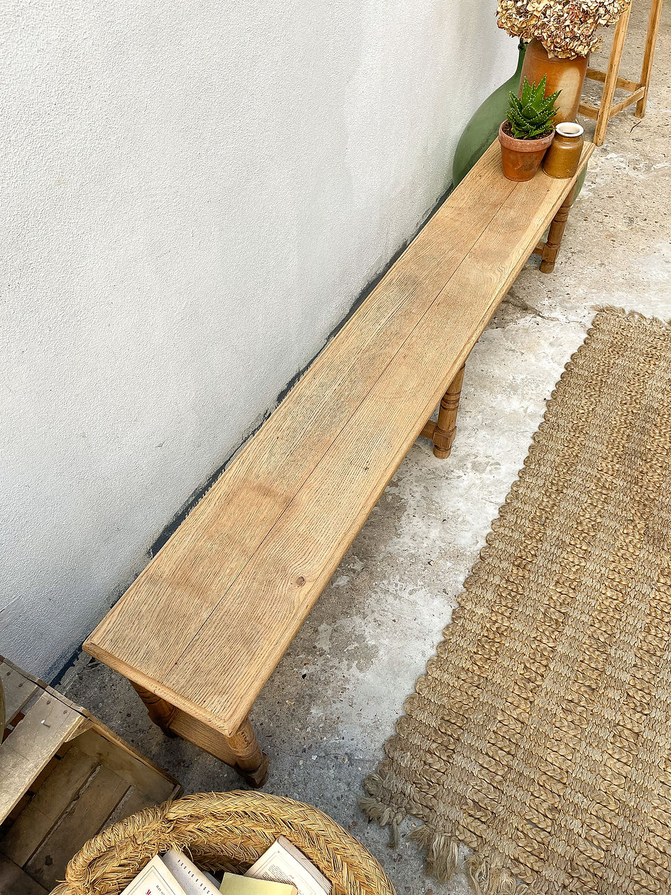 Miniature : Ancien banc de ferme en chêne 