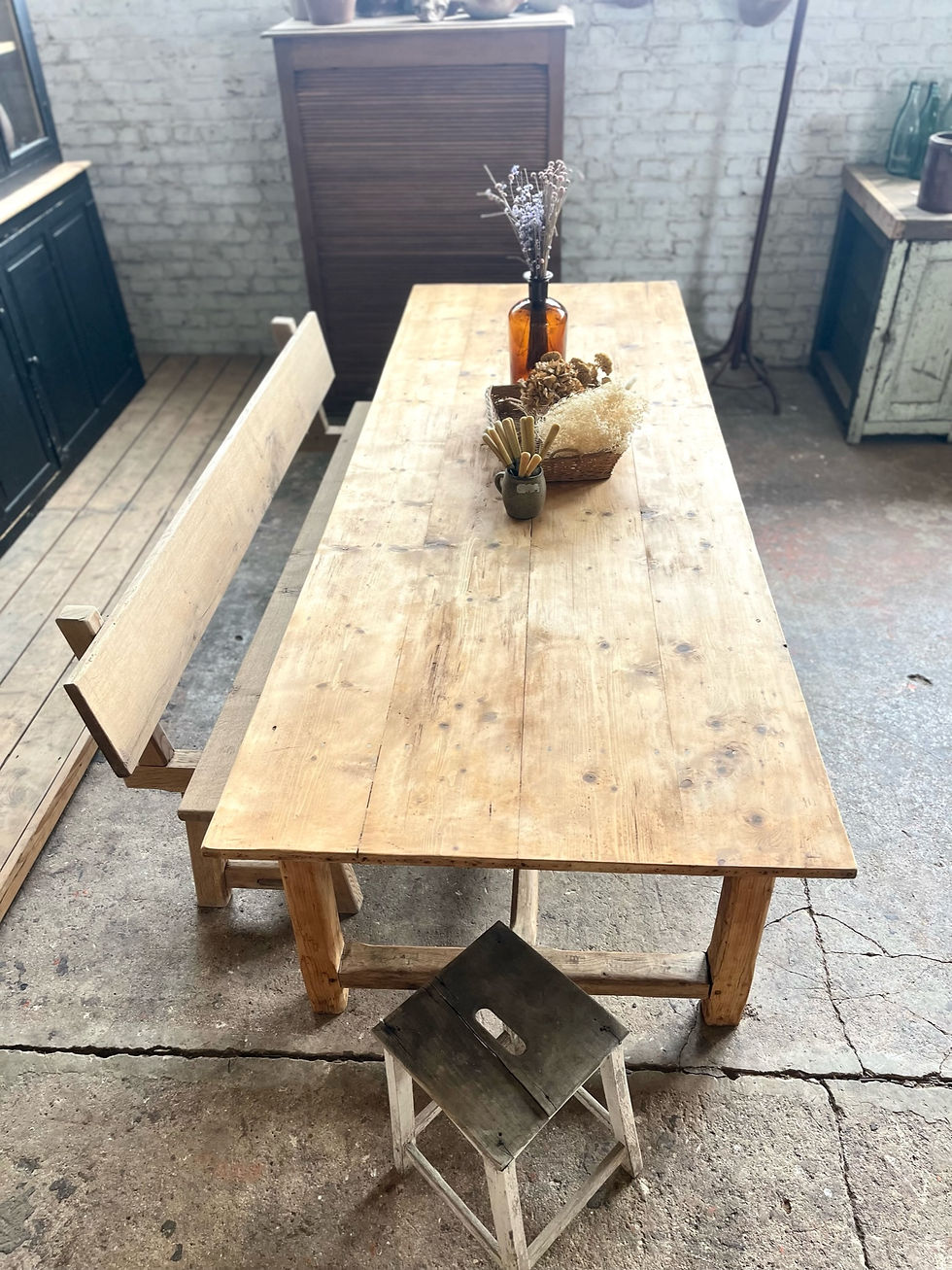 Miniature : Ancienne table d’atelier 2m50