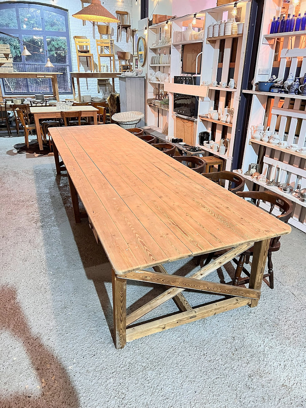 Miniature : Ancienne grande table de travail 4m30