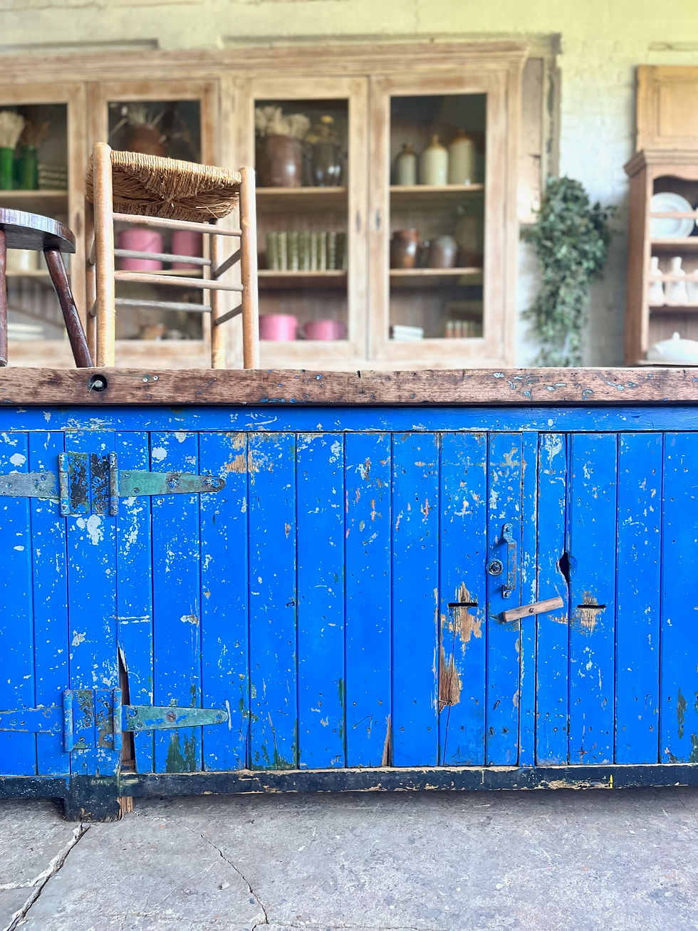 Miniature : Ancien grand etabli patine d’origine 