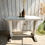 Miniature : Ancien table de bistrot patine blanche 