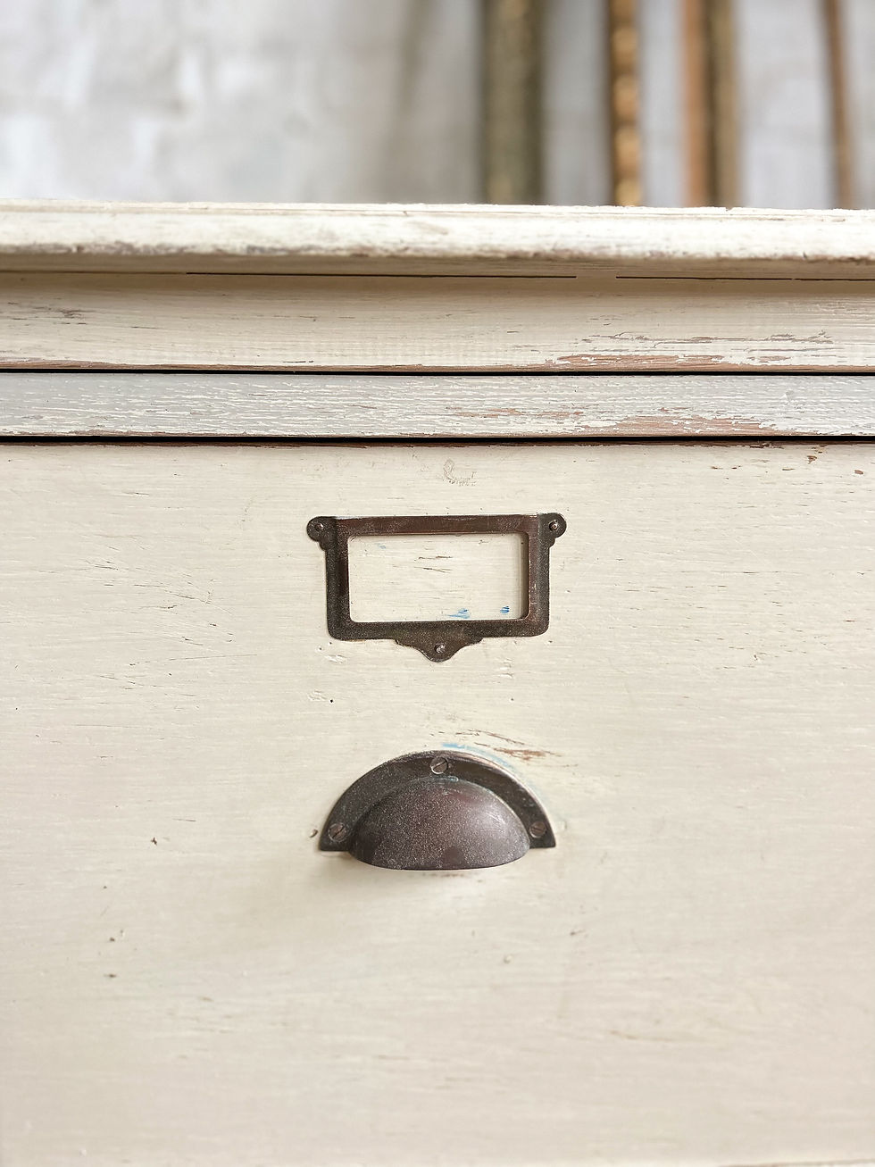 Miniature : Ancien meuble de mercerie patine d'origine
