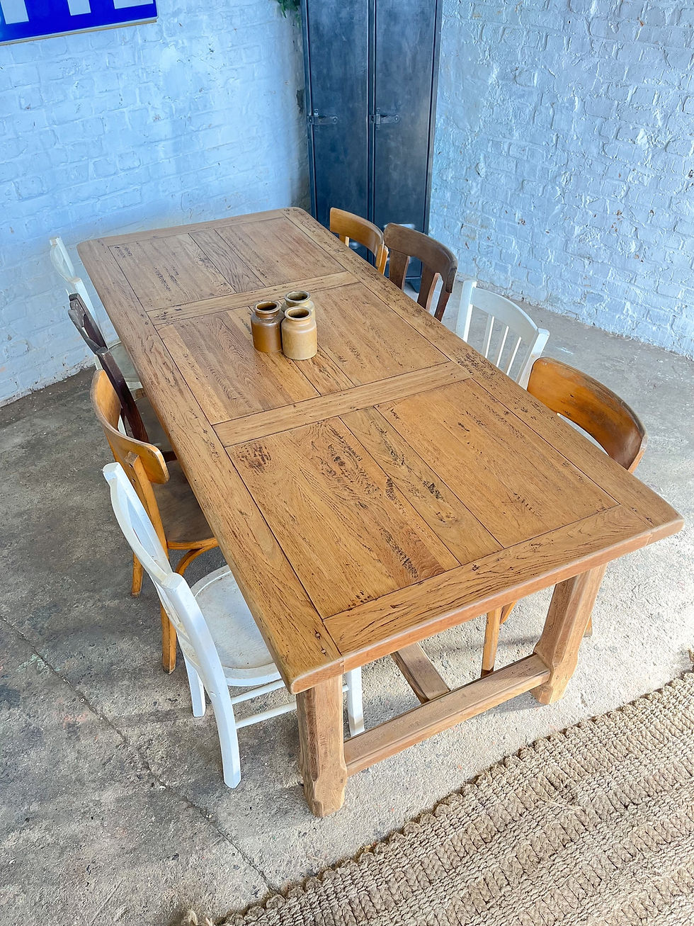 Miniature : Ancienne table de ferme en chêne