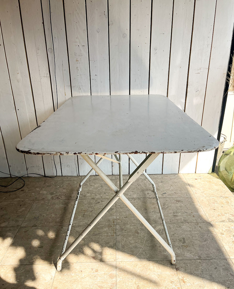 Miniature : Table de bistrot métal pliante blanche (2)