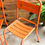 Miniature : Chaise métal patine orange 