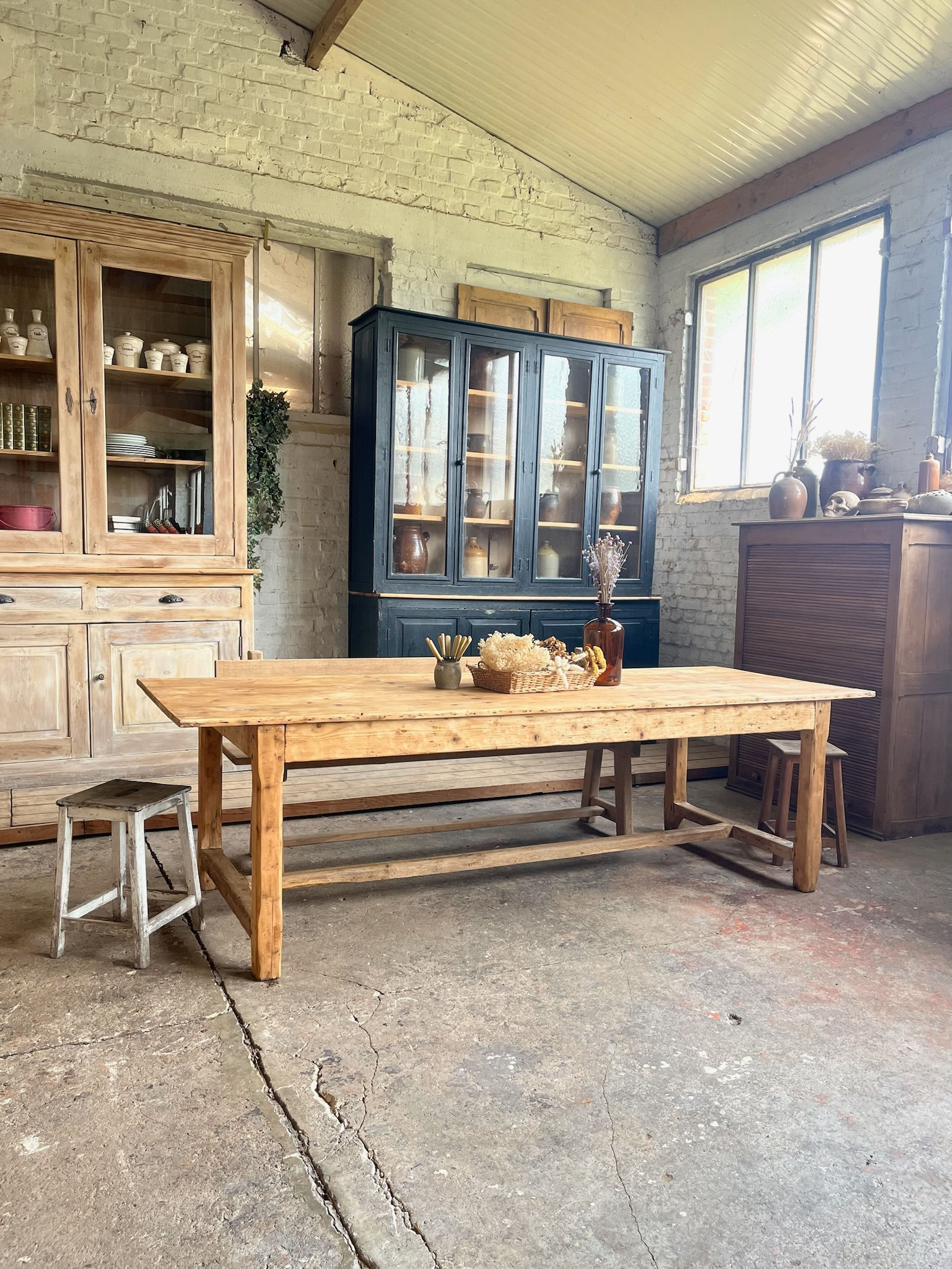 Ancienne table d’atelier 2m50