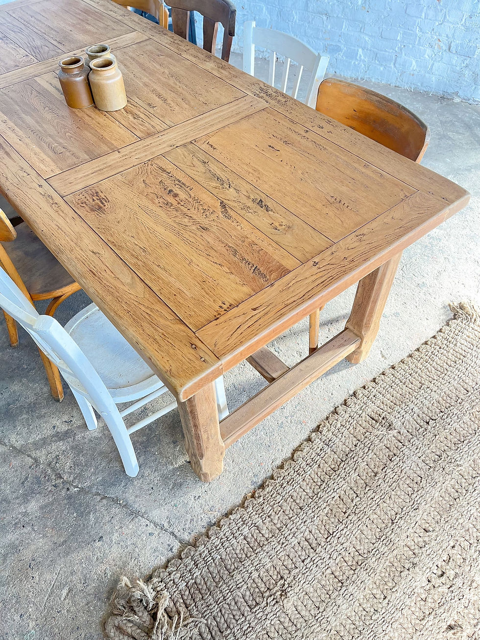 Miniature : Ancienne table de ferme en chêne