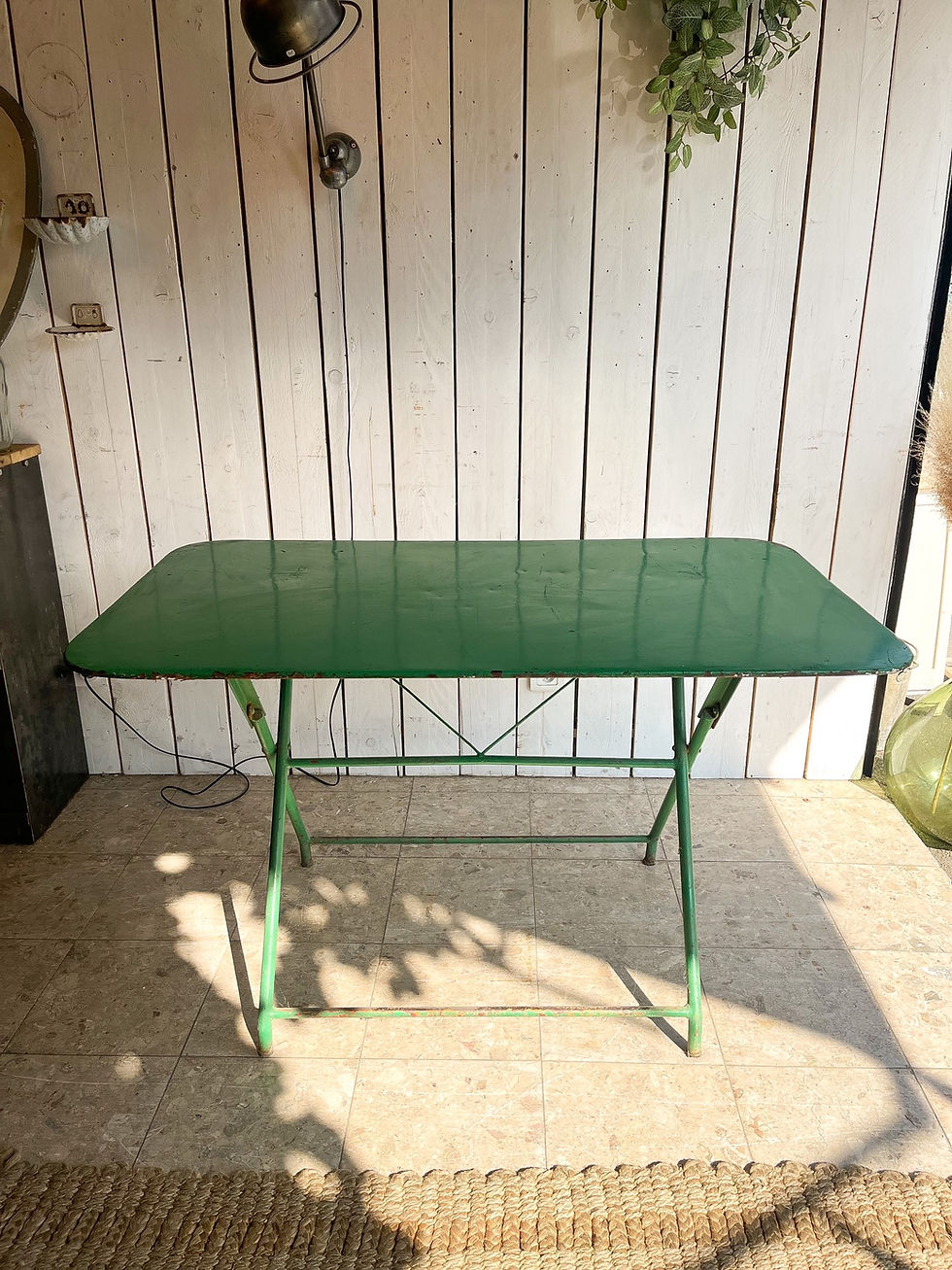 Miniature : Table de bistrot métal pliante verte 