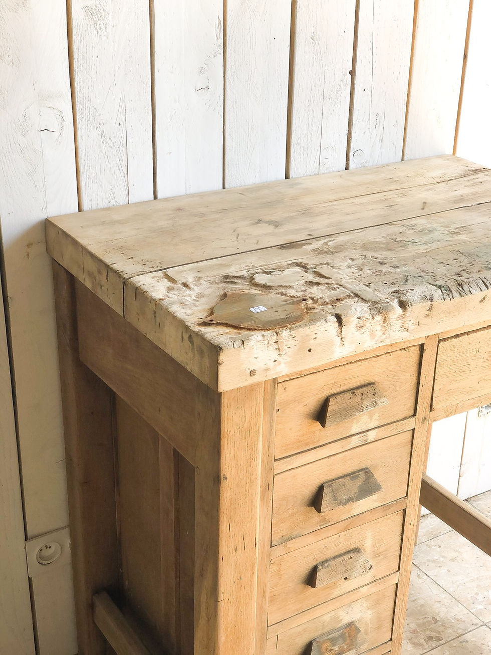 Miniature : Ancien bureau / établi de sculpteur 