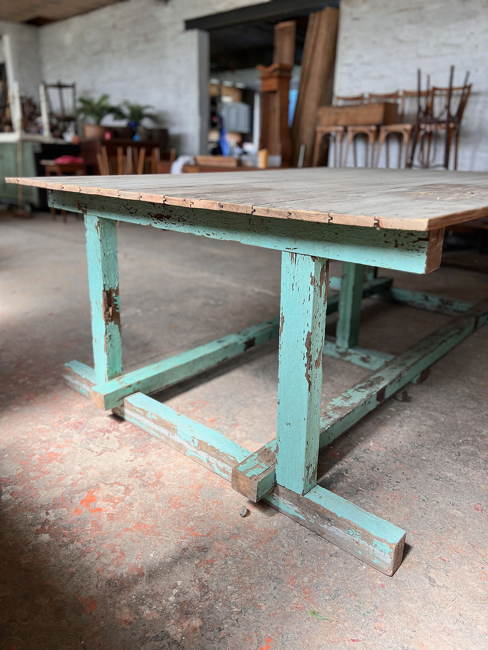 Miniature : Ancienne table / îlot d’atelier 