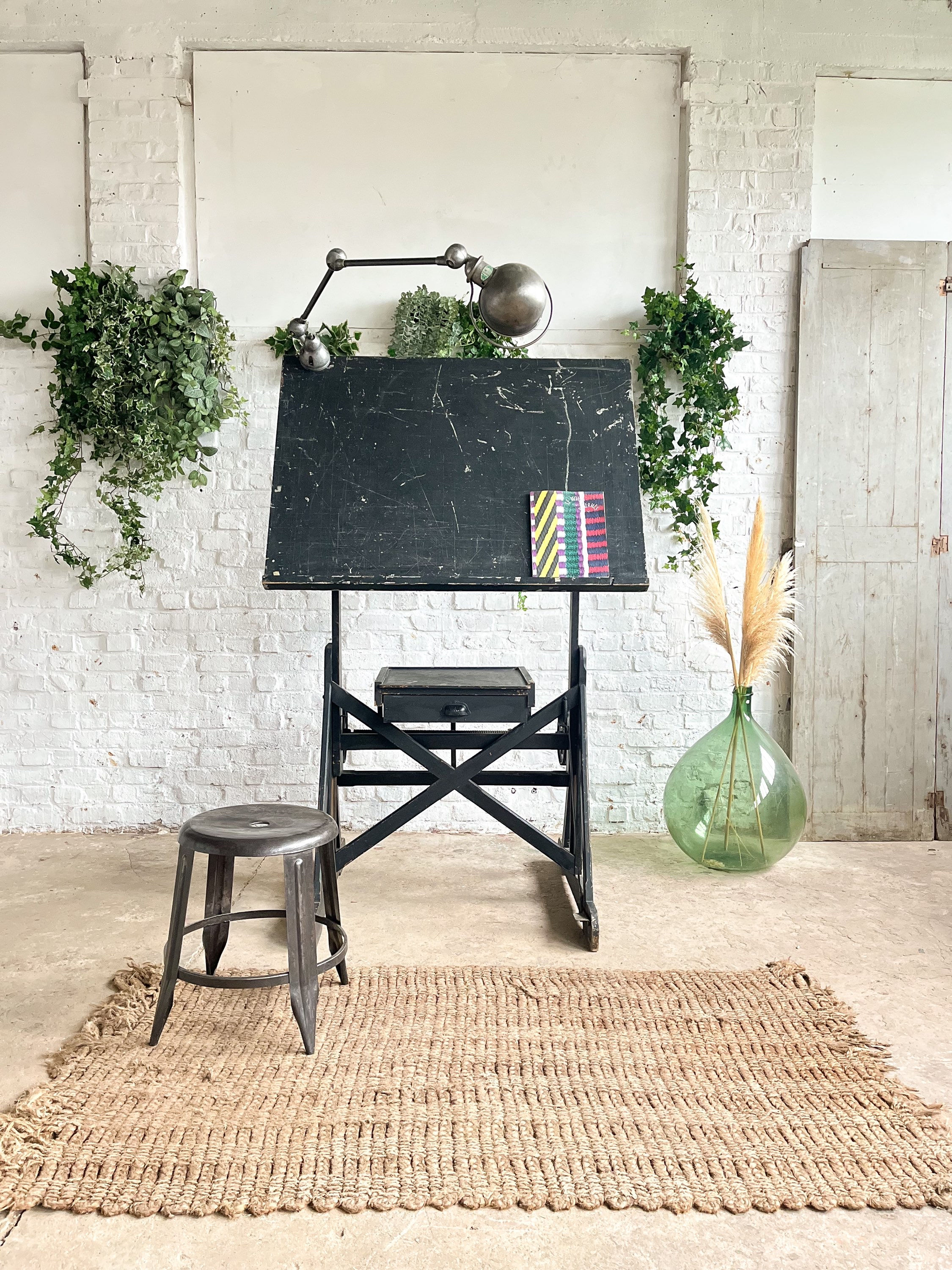 Ancienne table à dessin patine d’origine 