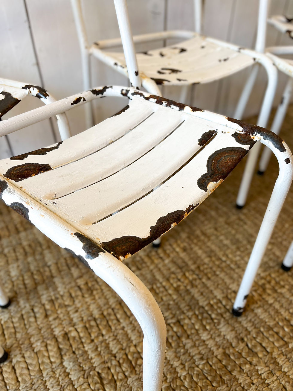 Miniature : Chaise bistrot métallique blanche 