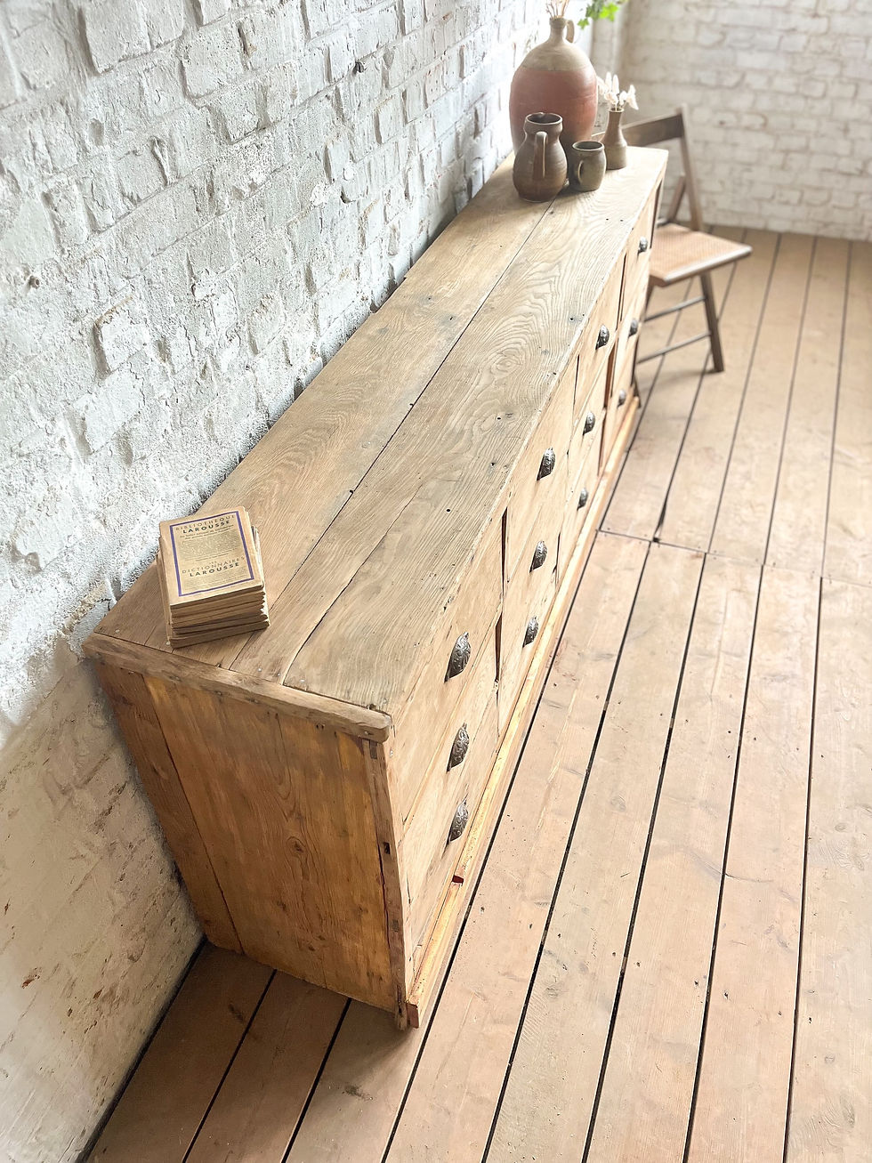 Miniature : Ancien meuble de métier 12 tiroirs