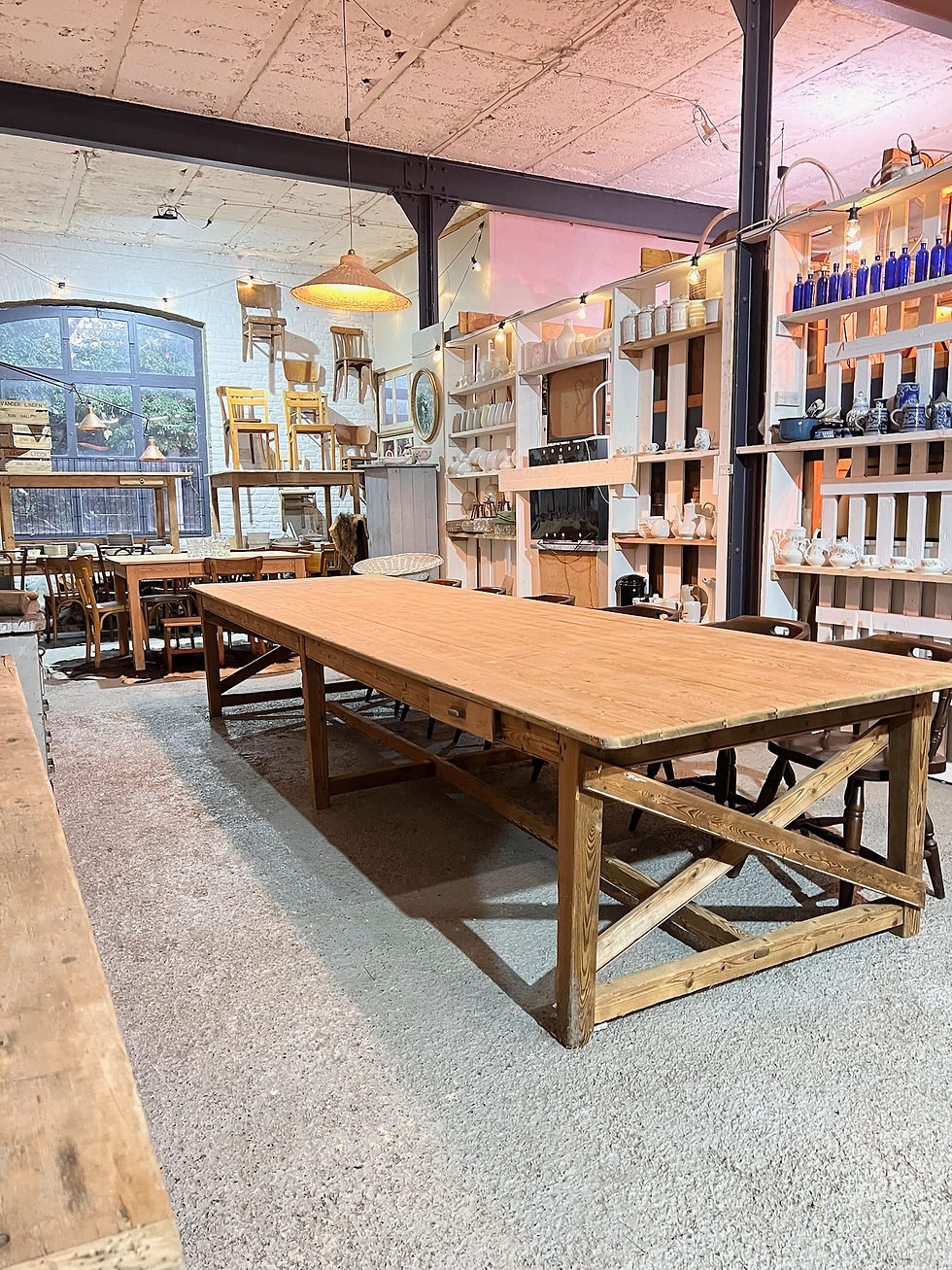 Miniature : Ancienne grande table de travail 4m30