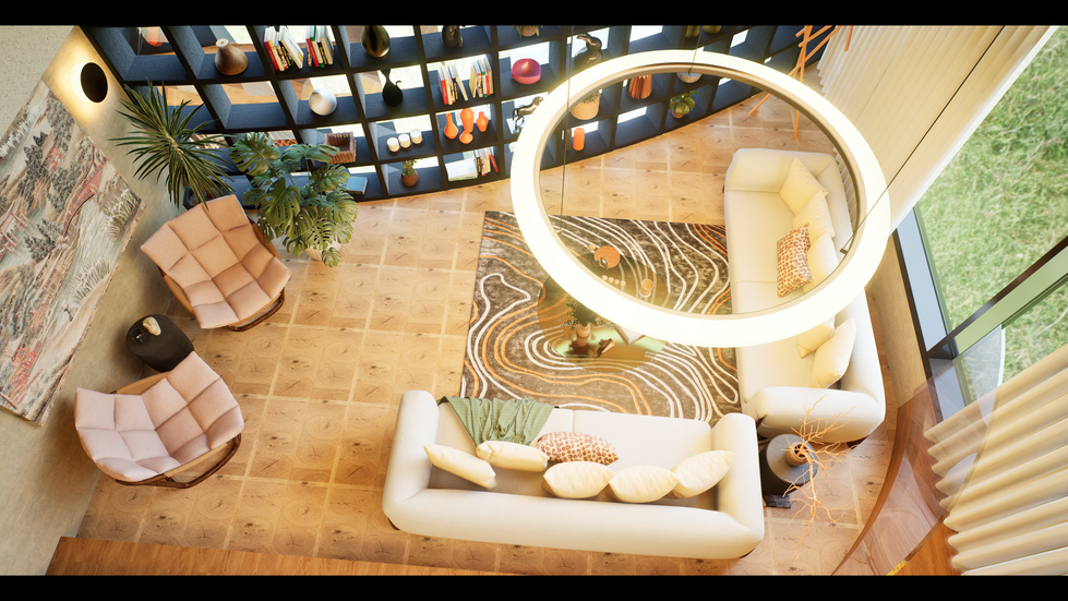 Aerial View of Living Space