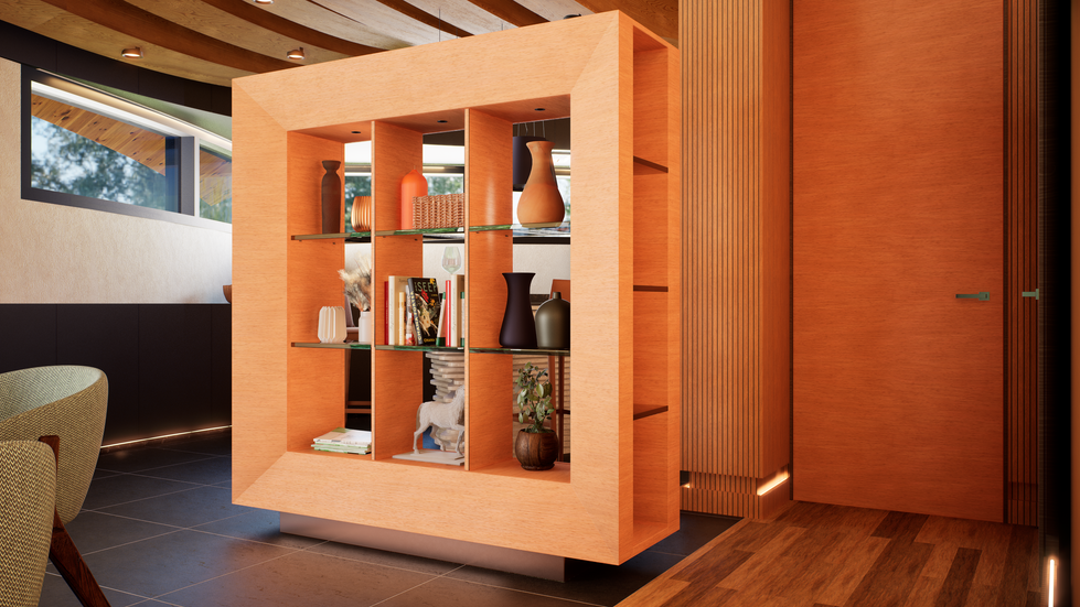 Shelving Design in Kitchen Area