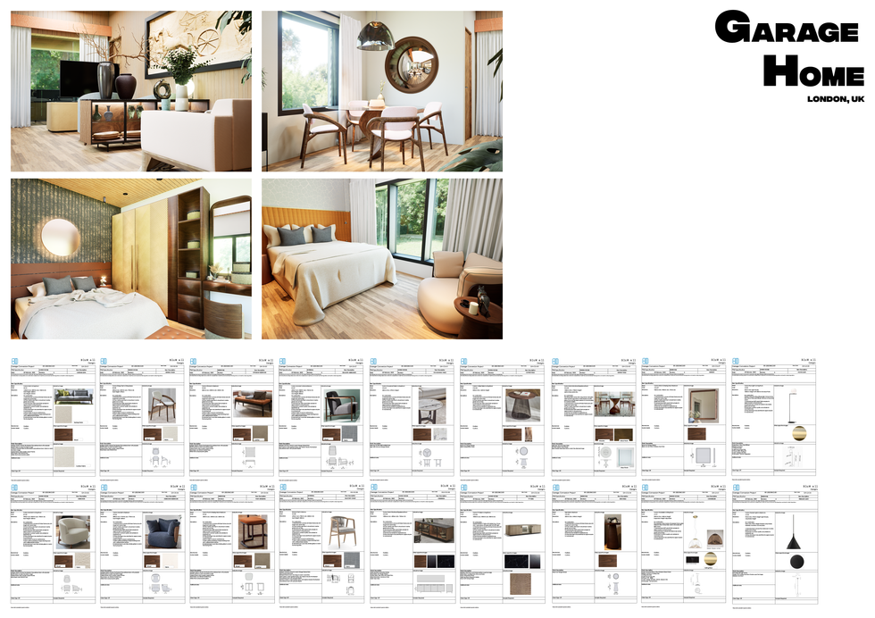 Garage Conversion - FF&E Specification Developed. 