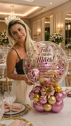 Arranjo de Mesa com Balões Personalizados para eventos em geral