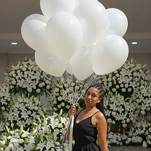 Balão Brancos com Gás Hélio para Cemitério ou Homenagem póstumas