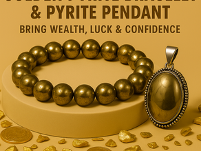 Golden Pyrite Bracelet & Pyrite Pendant – Bring Wealth, Luck & Confidence