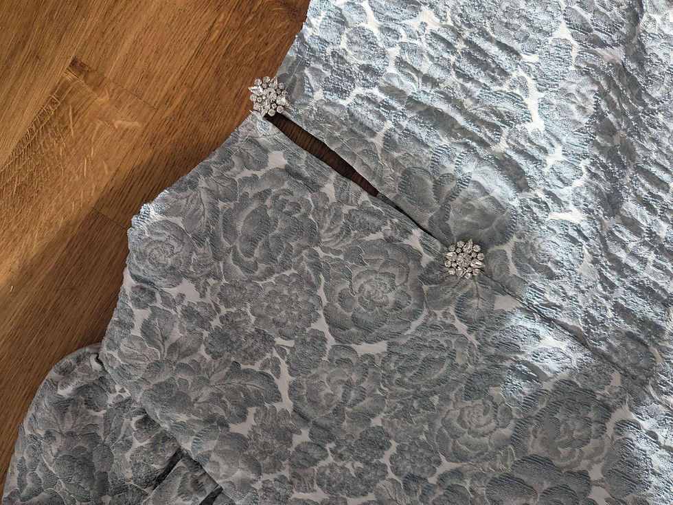 Miniature :  Brocart De Soie Gouterel bleu