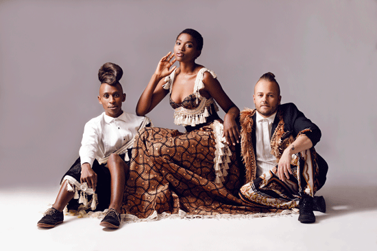 Amen interior and fashion designers Abiah Mahlase and Brad Muttitt in a fashion shoot they did for Bona Magazine.