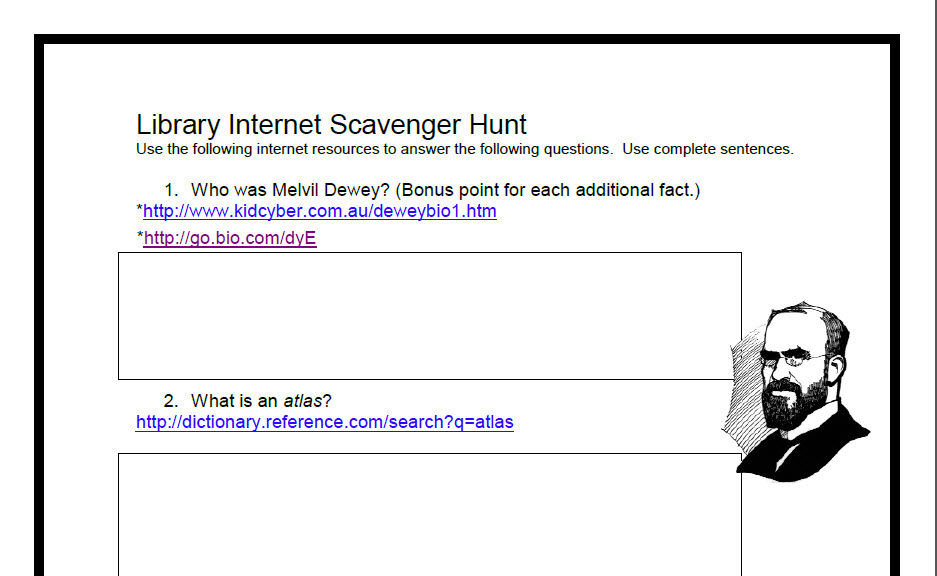 Thumbnail: Library Internet Scavenger Hunt