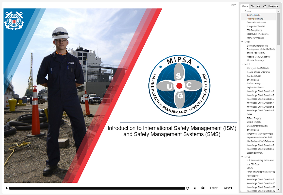 ISM and SMS Training Course