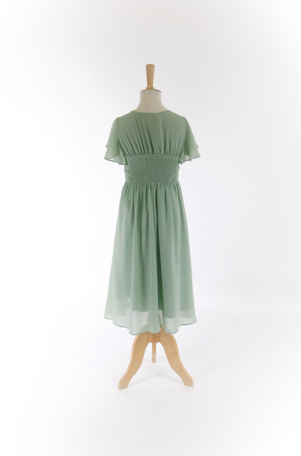 Miniature : Robe de Cérémonie Verte en Mousseline pour Fille "Solène"