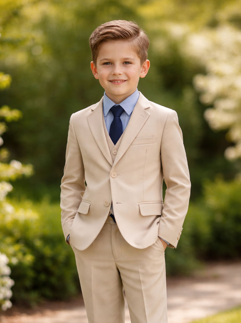 Costume Beige de Cérémonie pour Garçon "Gabin"