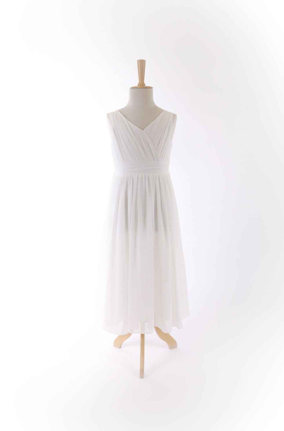 Robe de Communion Blanche en Mousseline pour Ado "Freya"