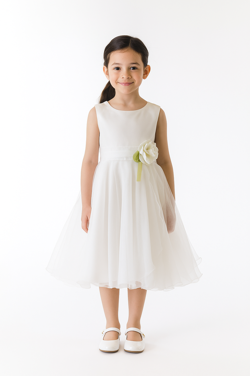Robe Blanche de Communion pour fille "Liliane"