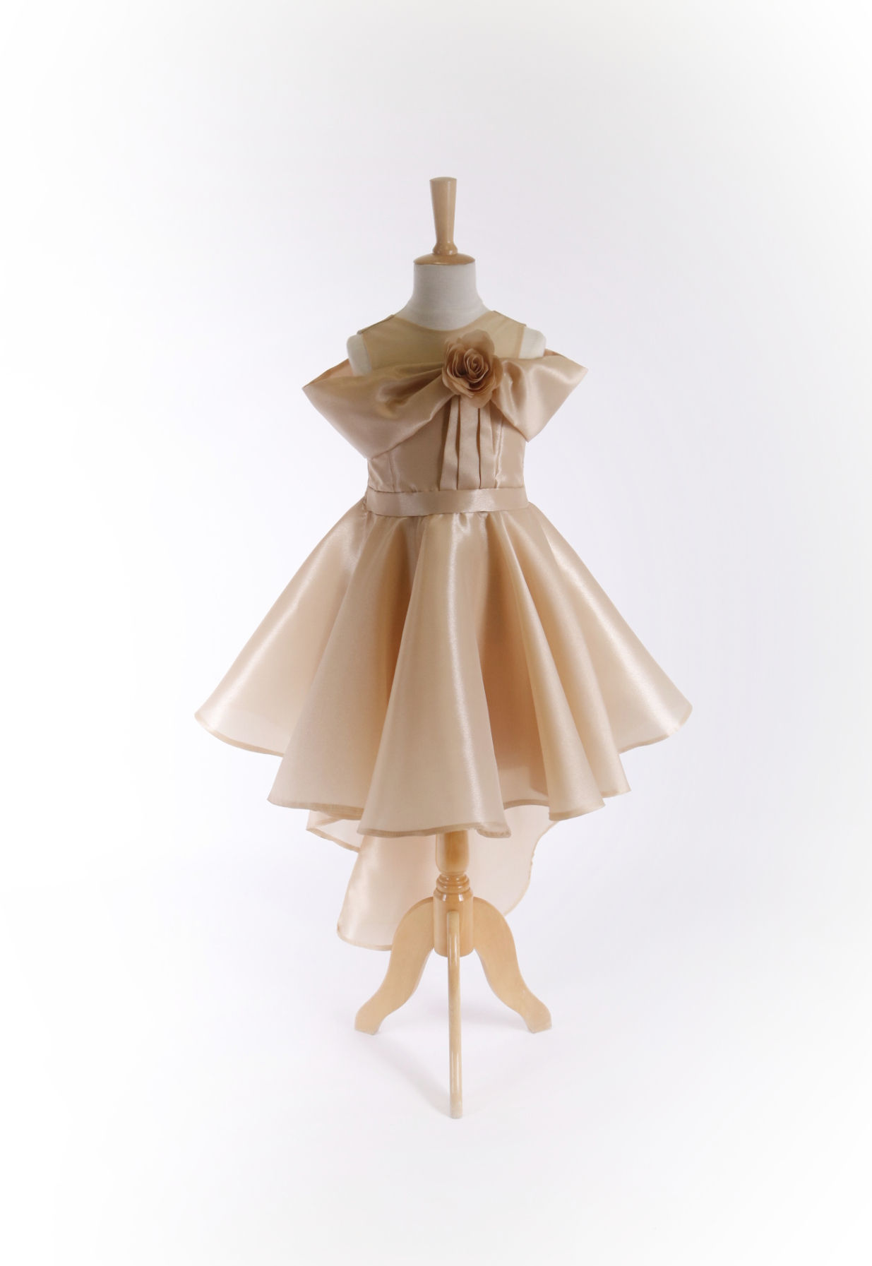 Robe de Cérémonie Or en satin pour Fille "Odette"