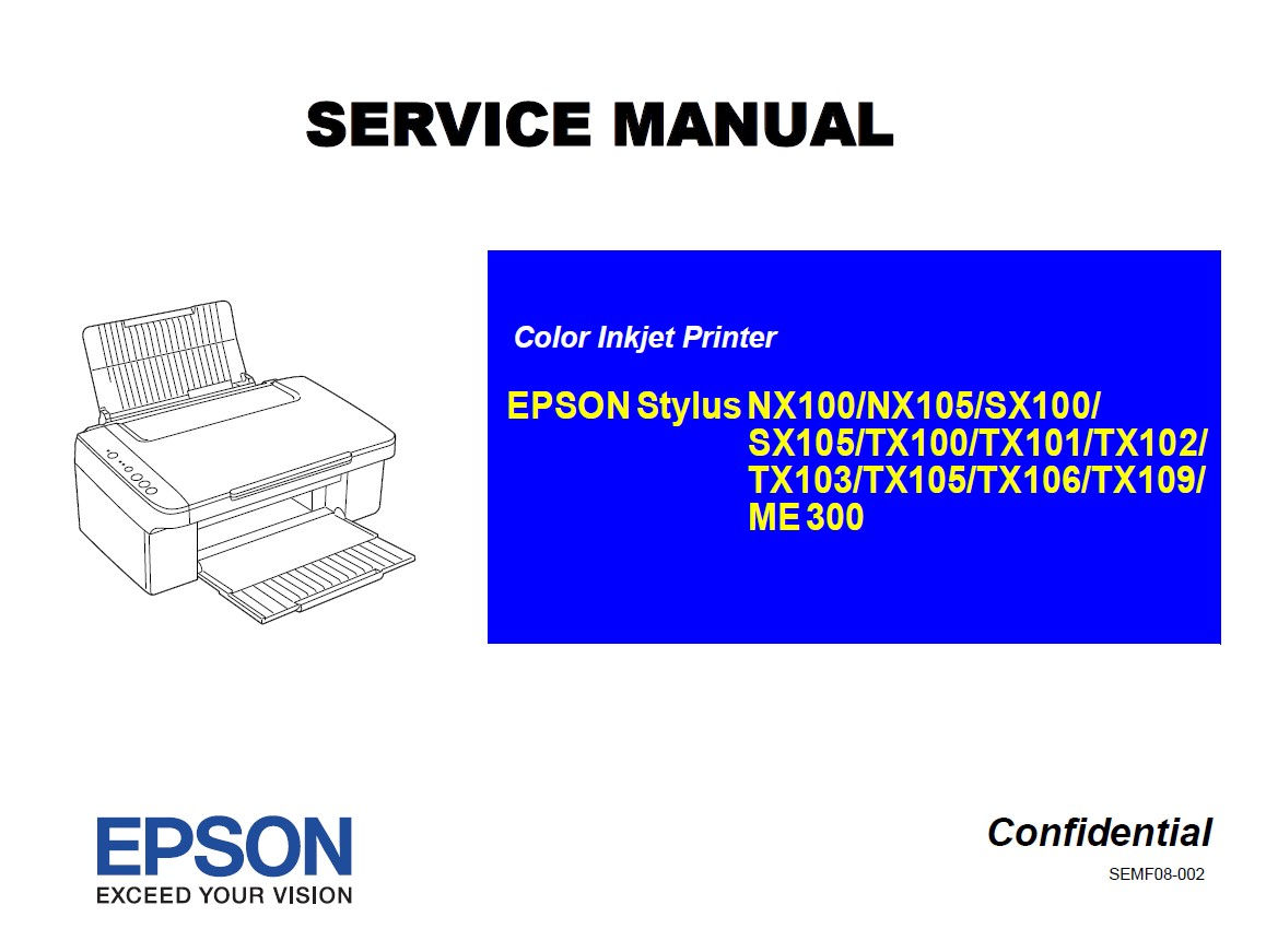 Epson NX100 SX100 TX100 Service Manual