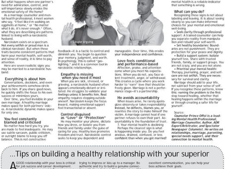 Beyond the Apologies: Spotting a Narcissistic Husband and Protecting Your Mental Health - By Counselor Prince Offei