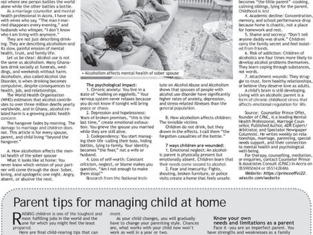 Beyond Hangover: How Alcoholism Affects Mental Health, Children, and Marriage - By Counselor Prince Offei