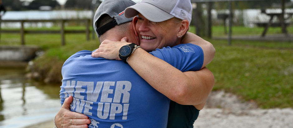 Bruce and Karen hugging