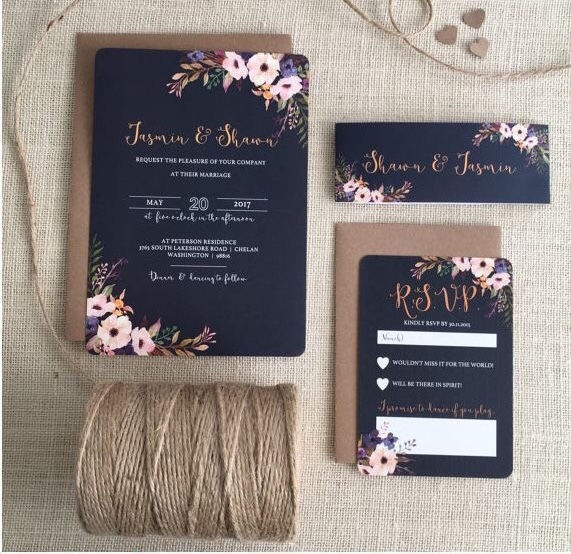 Thumbnail: Whimsical Wedding Invitation Sample