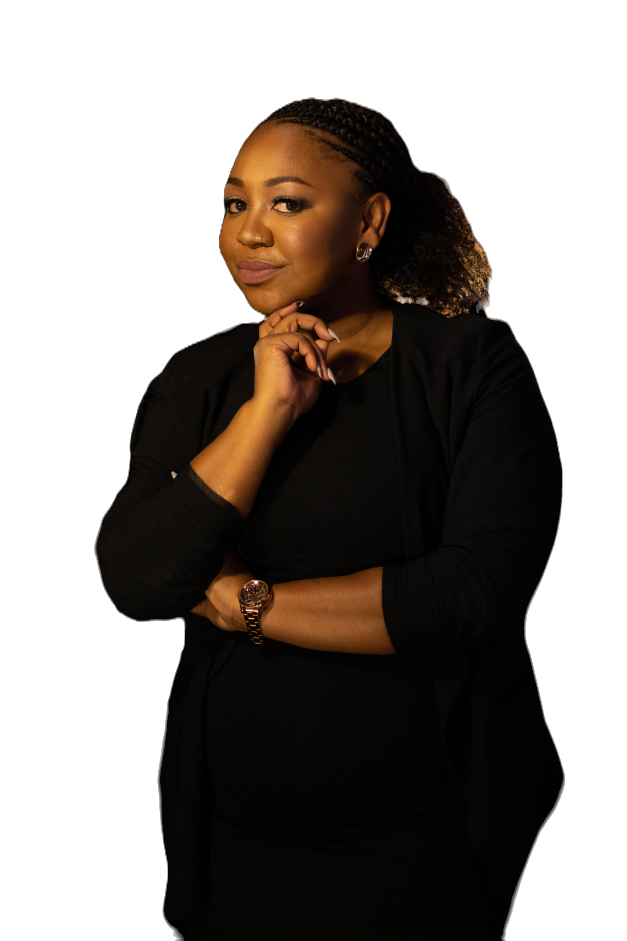 A professional portrait of Zintle Oyiya